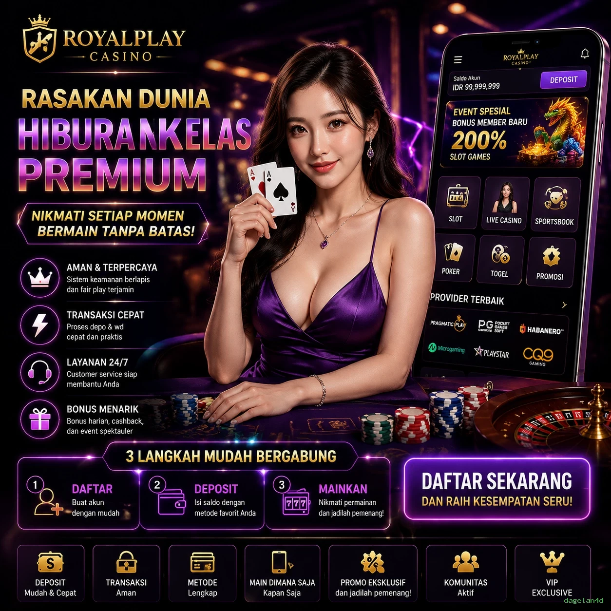 Ikon aplikasi dagelan4d resmi